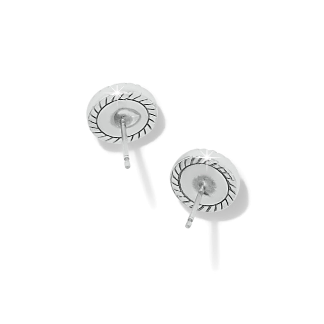 Illumina Celeste Dome Post Earrings Silver