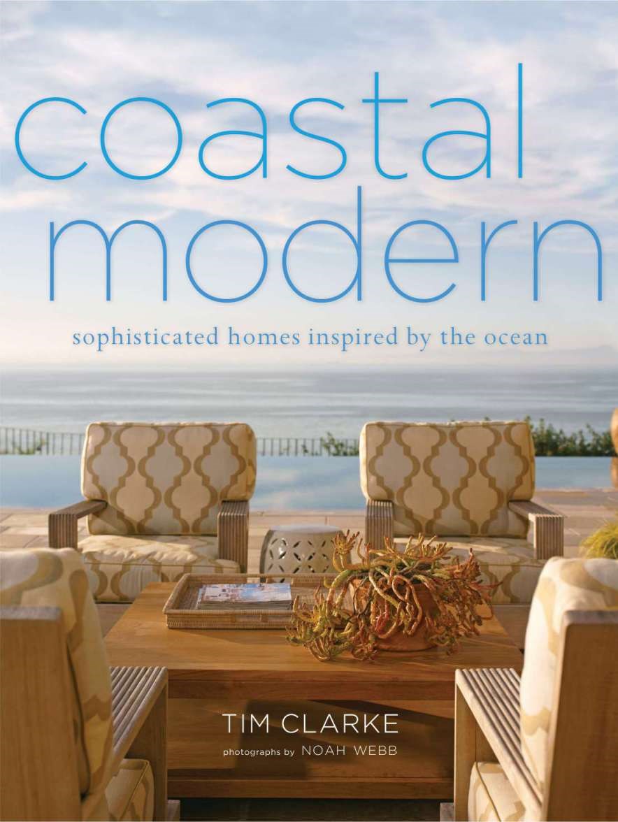 Coastal Modern book cover featuring outdoor chairs and a coffee table with ocean view.