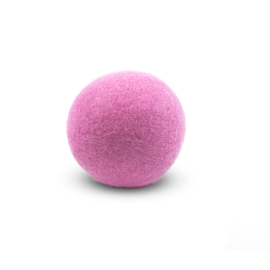 Single white eco dryer ball with smooth rounded shape