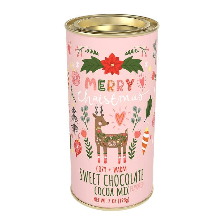 Packaging for Christmas Deer Sweet Chocolate Cocoa featuring a festive deer illustration.