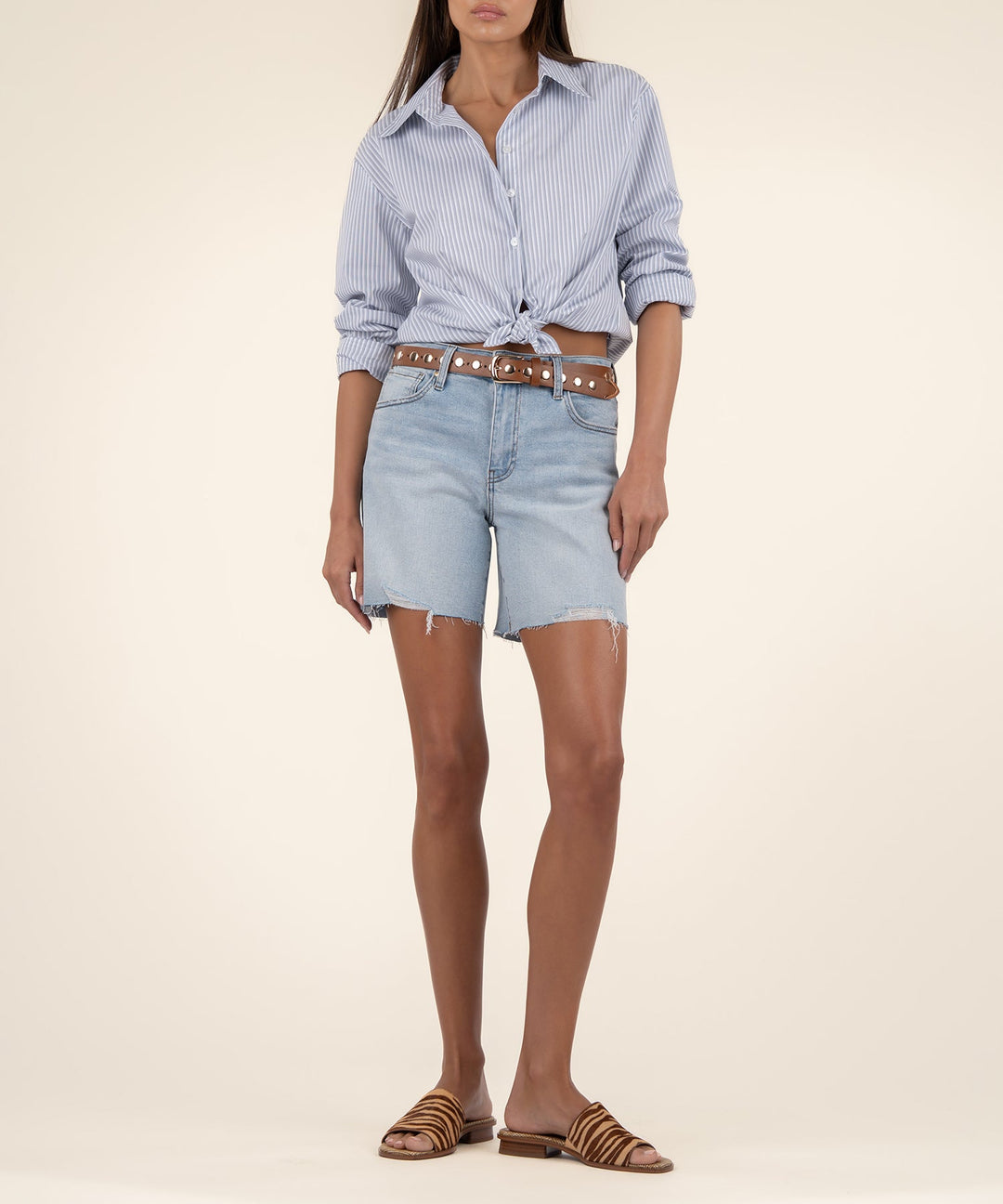 Hailey High Rise Short with Raw Hem
