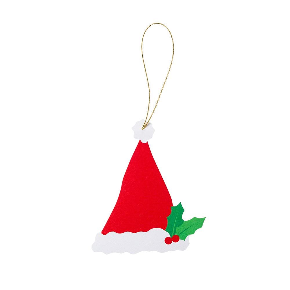 Die-cut hanging gift tag ornament on high-quality cardstock with printed Swiss partner branding.