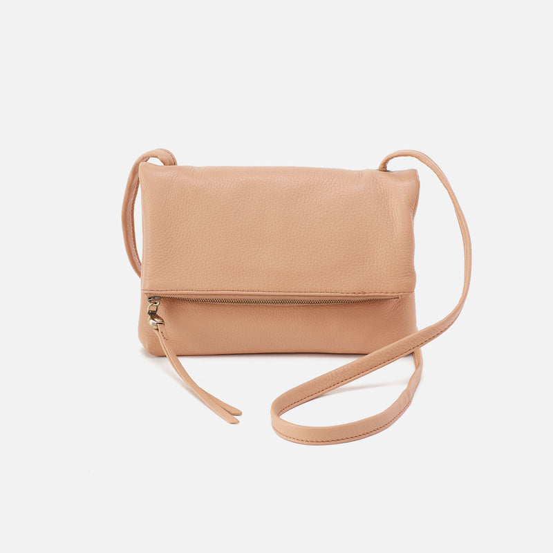 Grant Small Crossbody bag in brushed antique brass hardware with sandlewood lining.