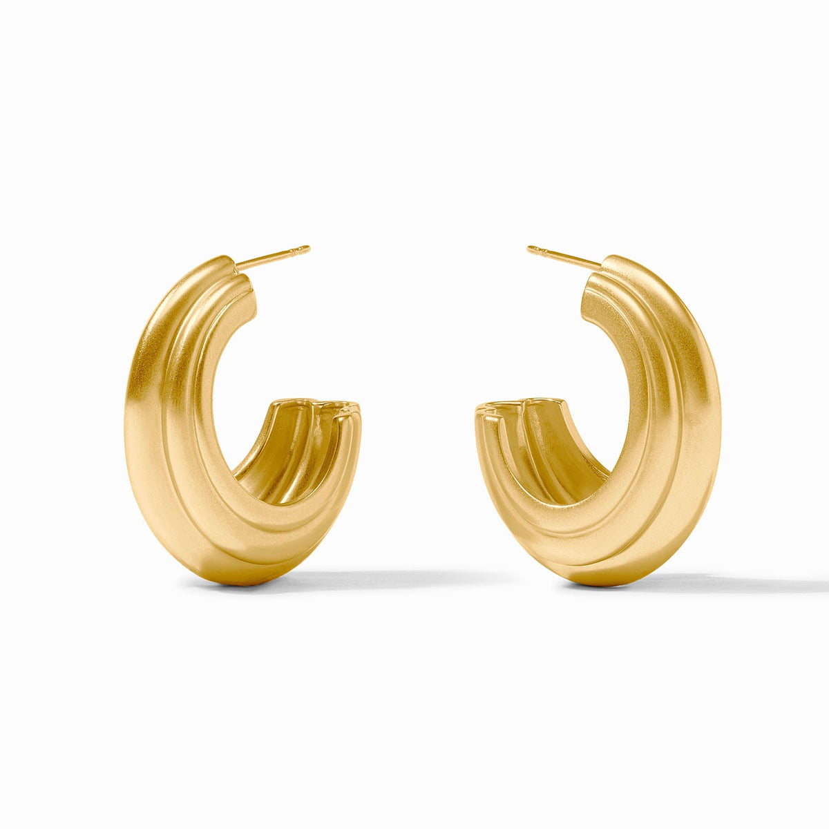 Portofino Statement Hoop earrings in polished gold-tone metal with a smooth circular silhouette.