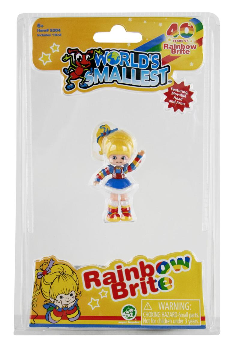 World's Smallest Rainbow Brite 1.5-inch poseable mini figure in original blister pack packaging.
