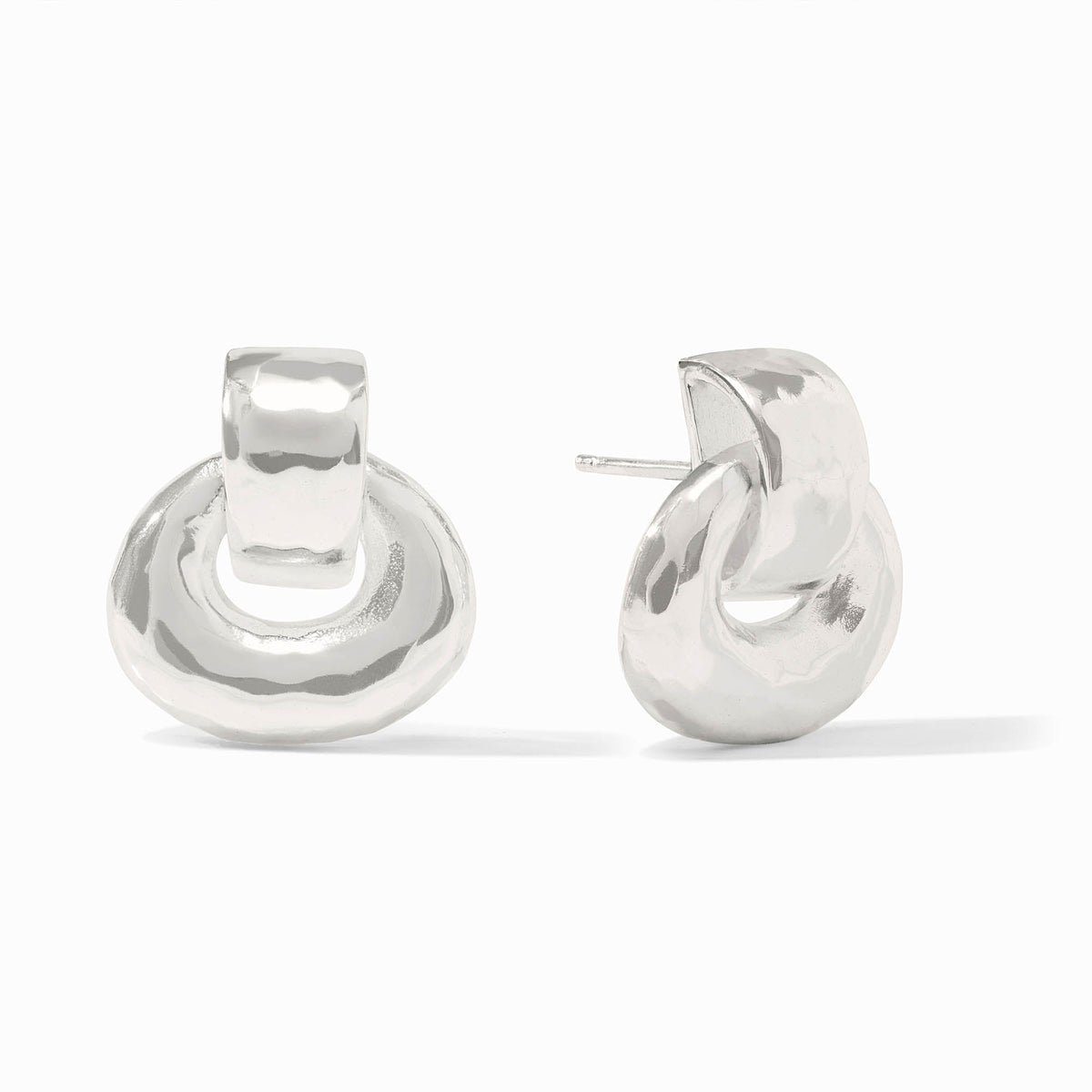 Avalon Demi doorknocker earring in pure silver plate with Julie Vos hallmark