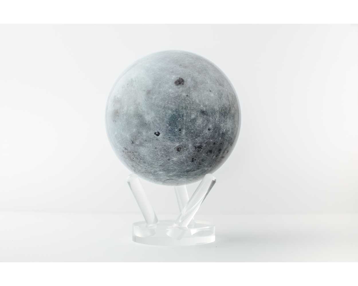6-inch topographic lunar globe with base featuring NASA imagery