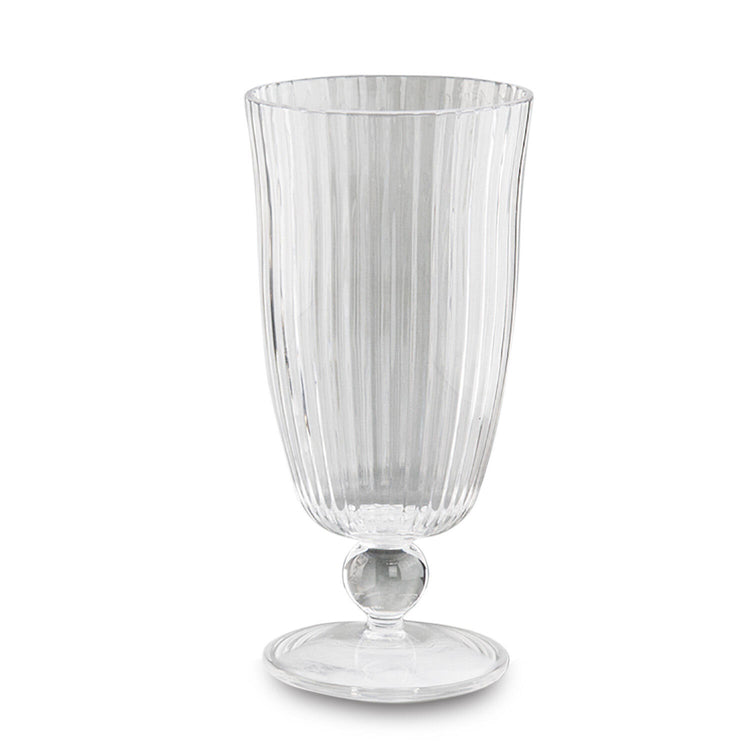 VIDA Venice Tumbler in clear acrylic with a rippled texture, footed base, and 16 oz capacity.