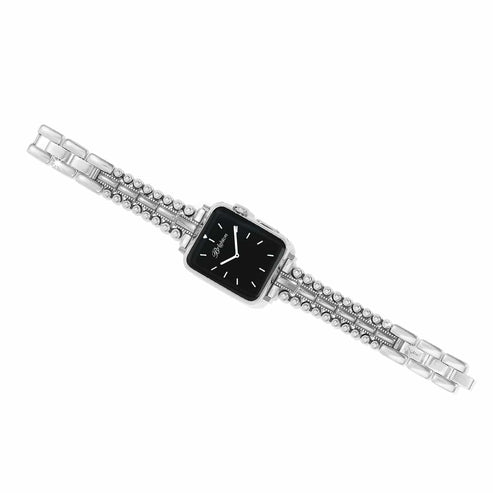 Pretty Tough silver-plated watch band with a unique link design and fold-over clasp.