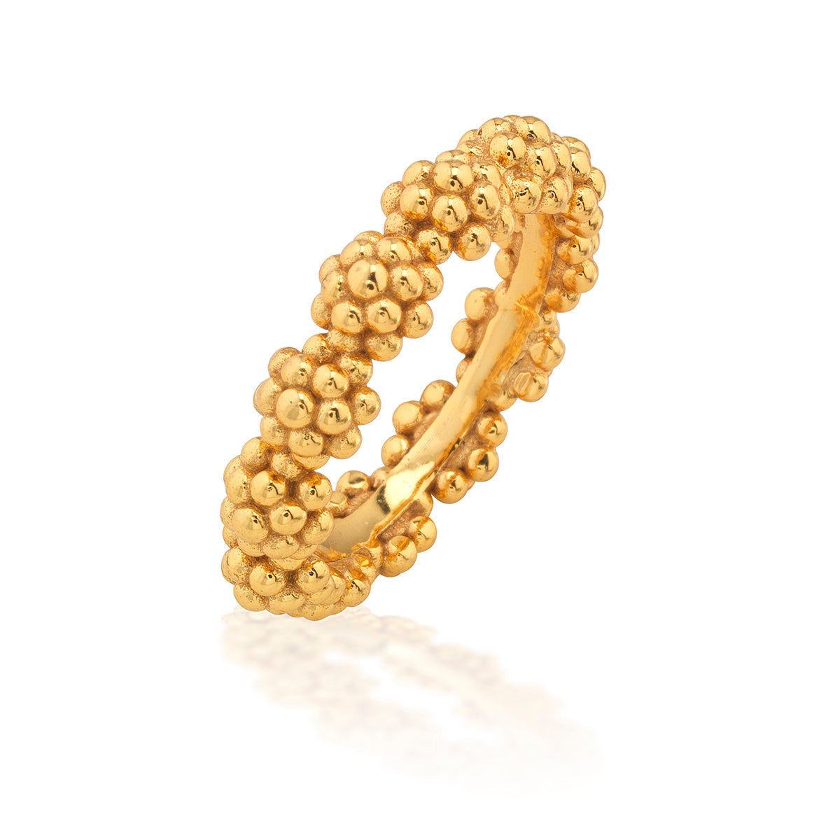Berry Icon ring with gold plating on brass