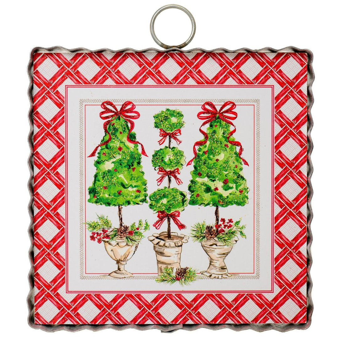 Mini Beck's Traditional Pinecone Tree ornament in natural pinecone texture with a hanging loop.