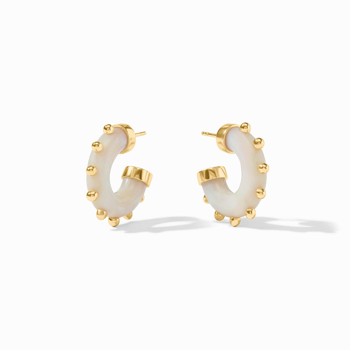 Colette Hoop earrings featuring a gold-plated acetate post with matching earring backs.