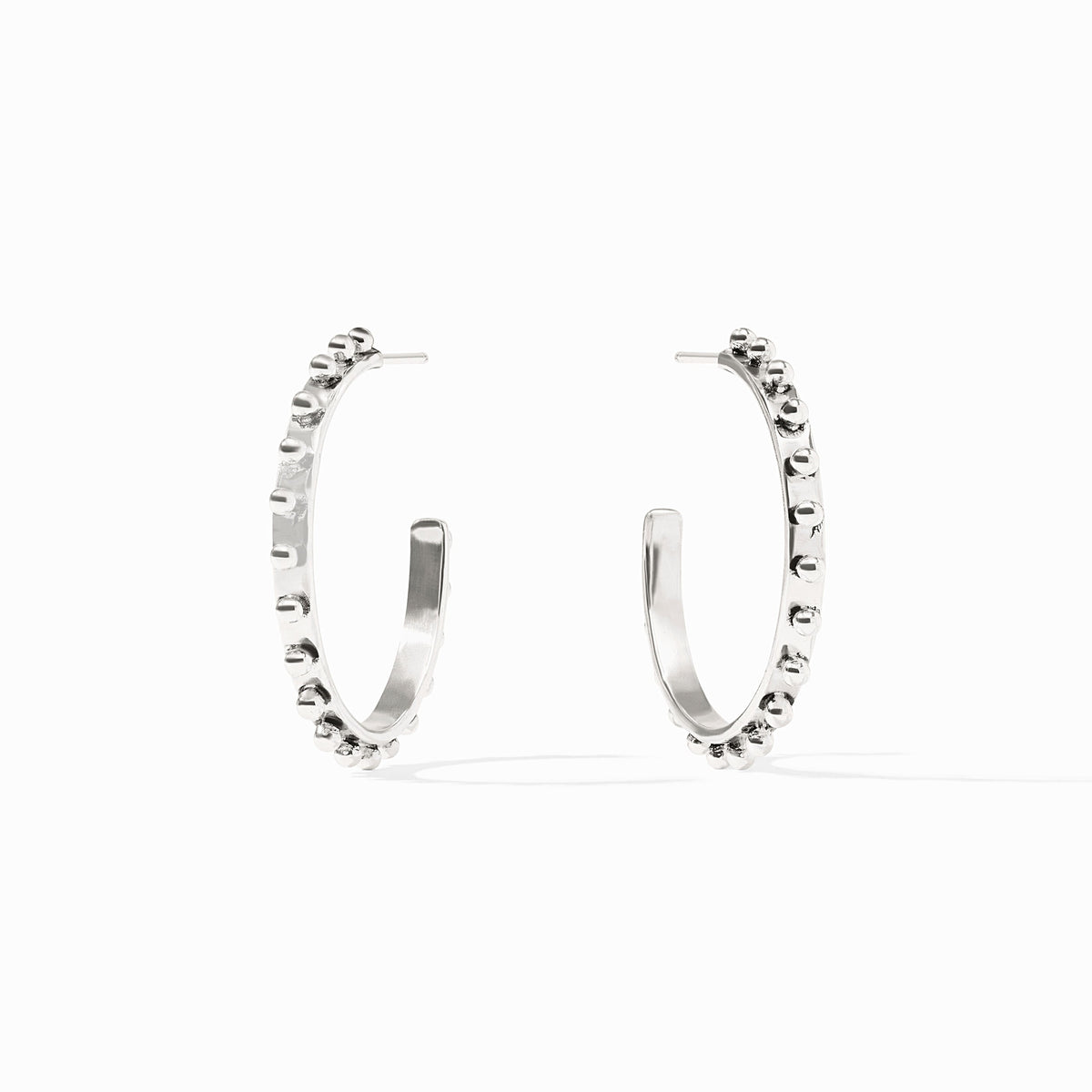 Small silver hoop earring with pure silver plated backs