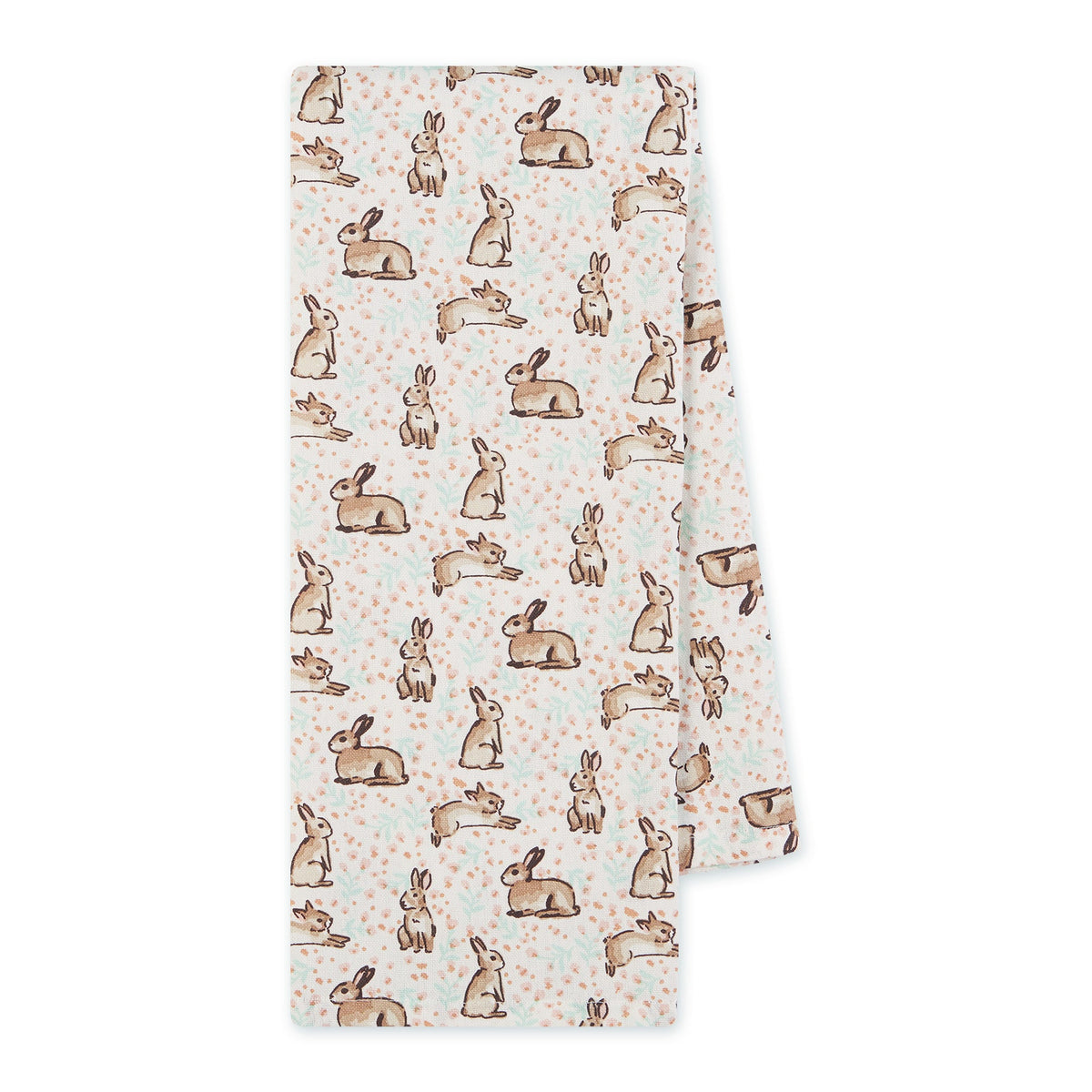Spring-themed dishtowels with twisted rope ties and to/from tags in pastel colors.