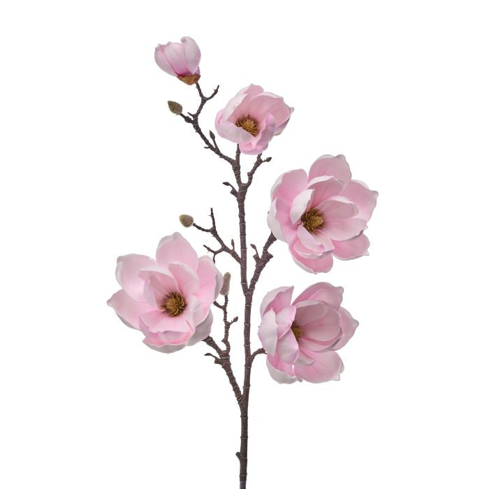40-inch foam saucer shaped like a magnolia branch with natural wood texture and green leaf details.