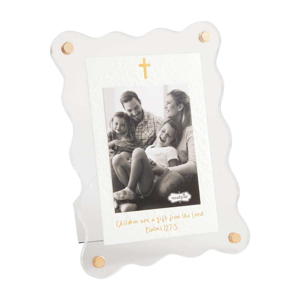 Acrylic frame with 'Children Are A Gift' text in white on a dark background.