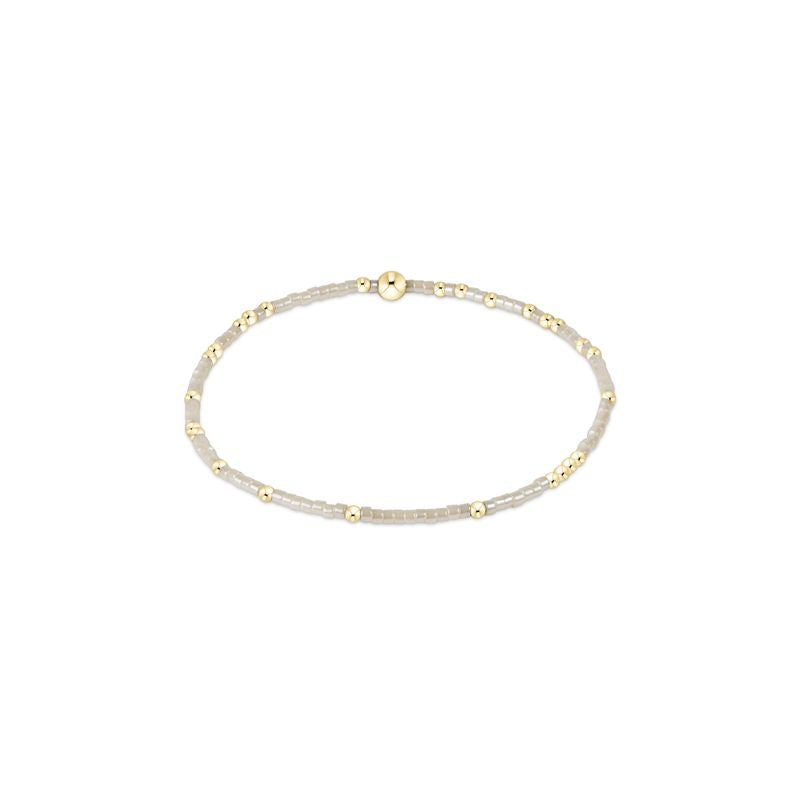 Hand-beaded Hope Unwritten bracelet with mixed seed beads in various colors on high-performance elastic.