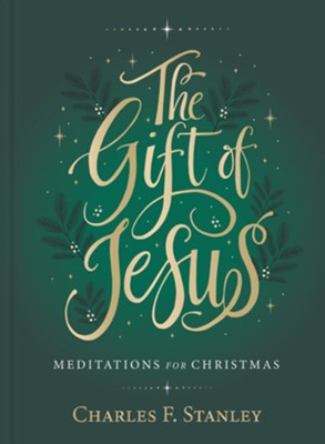 Hardcover book titled The Gift of Jesus with a festive Christmas-themed cover design.