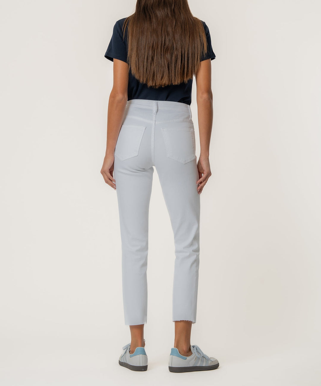 Rachael High Rise Fab Ab Mom Raw Hem