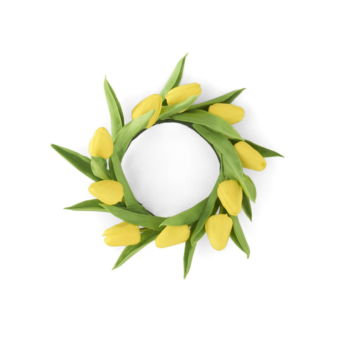 Ten-inch real touch mini tulip candle ring in PU material with a smooth silhouette.