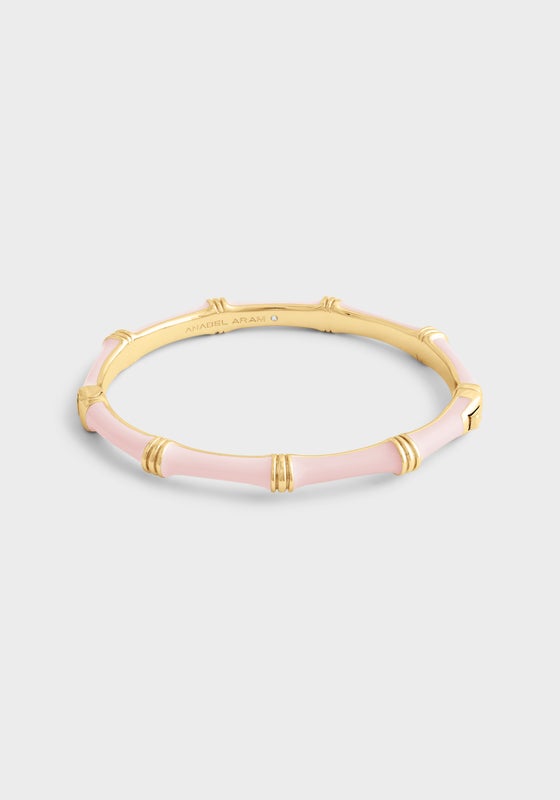 Bamboo Enameled Hinged Bangle