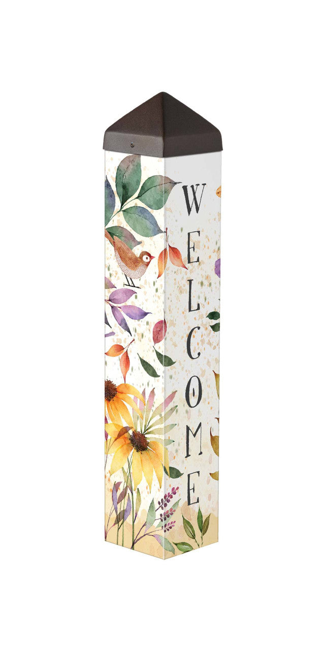 Twenty-inch square art pole with a four-by-four inch cross-section.