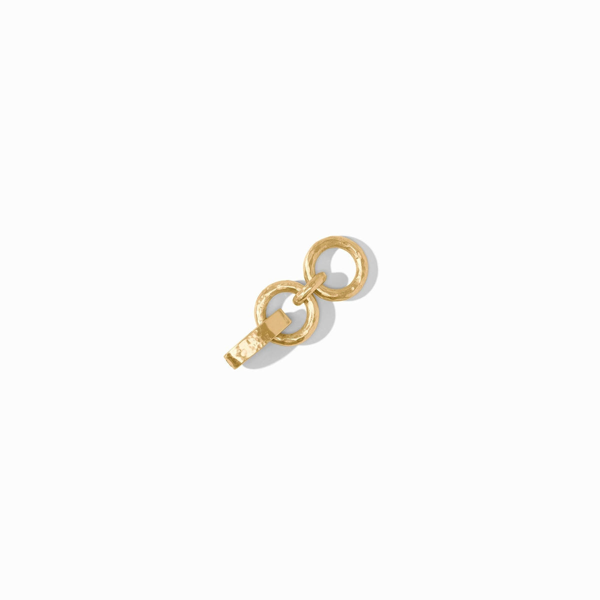 Gold hammered link extender chain necklace with a one-inch extension.