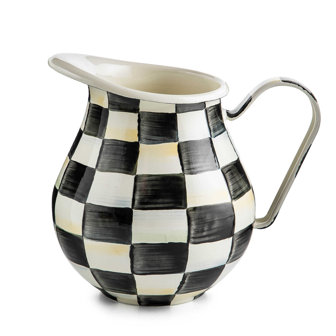 Courtly Check Enamel Pitcher
