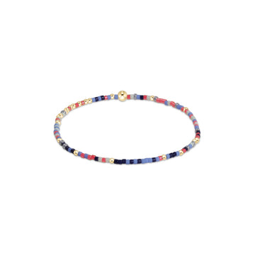 Enewton Hope Unwritten Bracelet in Holy Crab with mixed seed beads and 14k gold-filled beads.