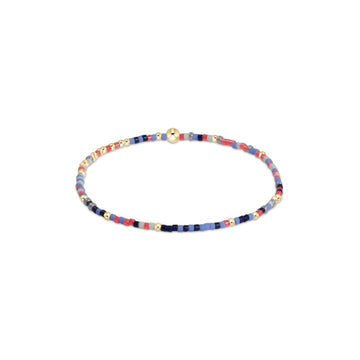 Enewton Hope Unwritten Bracelet in Holy Crab with mixed seed beads and 14k gold-filled beads.
