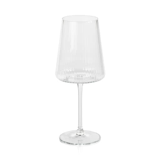 Bandol fluted textured wine glass with a clear finish.