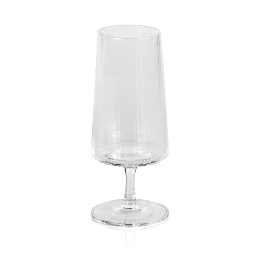 Fluted textured cocktail glass with a clear finish