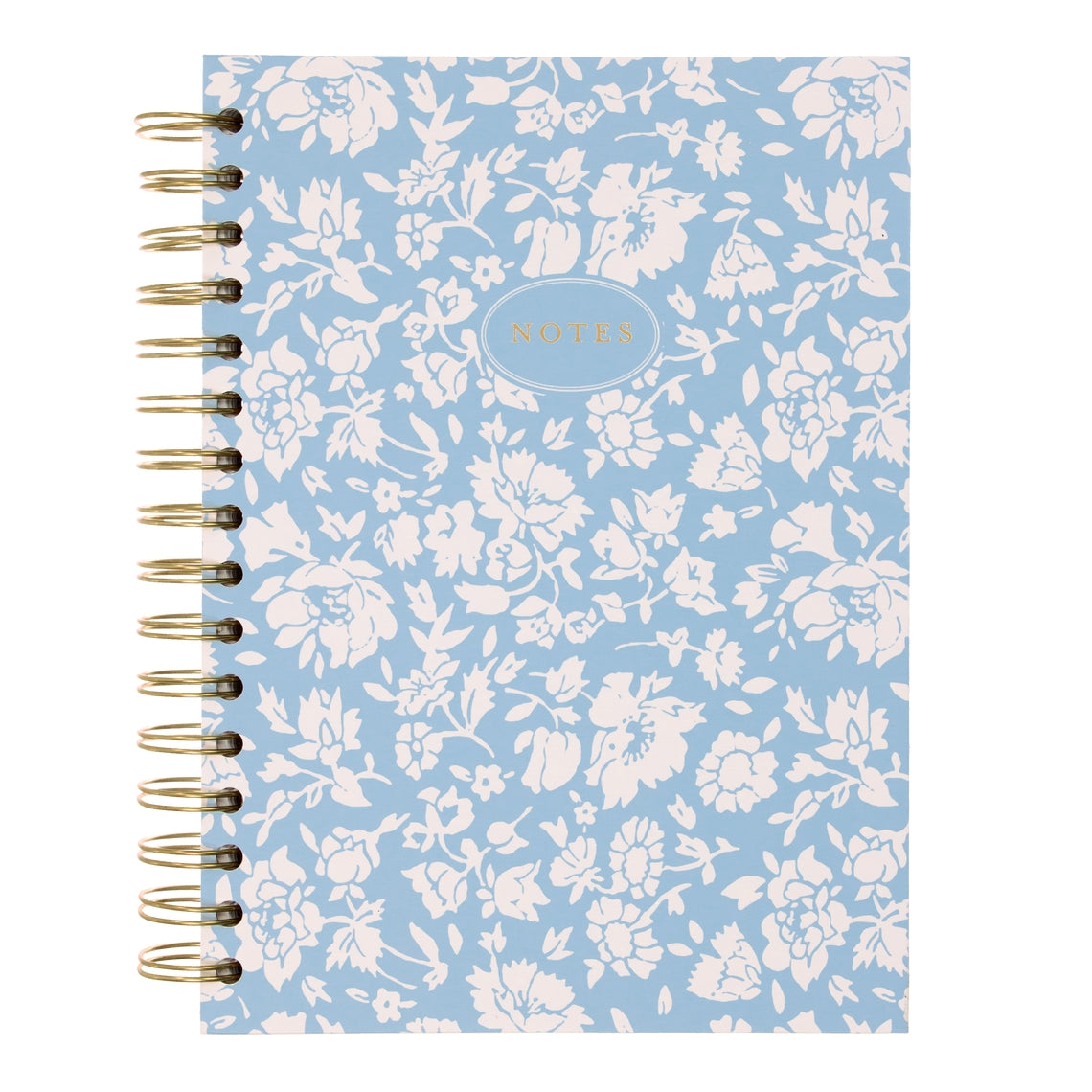 Laura Ashley Heirloom Cottage Journal with hardcover in beige featuring a subtle cottage pattern and spiral binding.