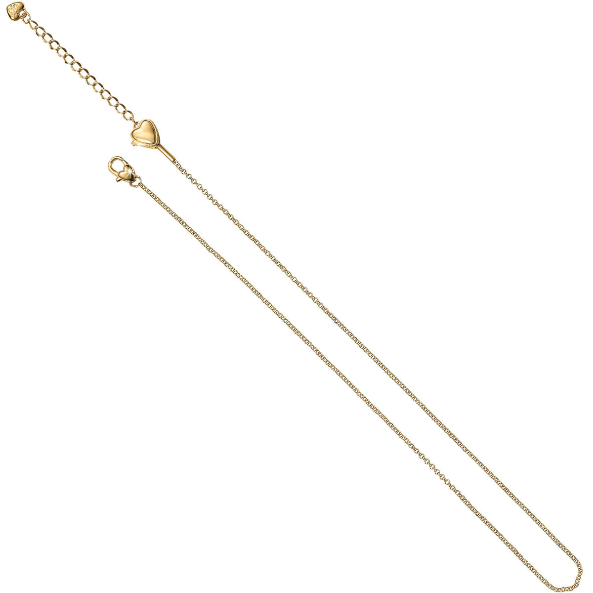 Short gold plated chain necklace with adjustable lobster claw closure