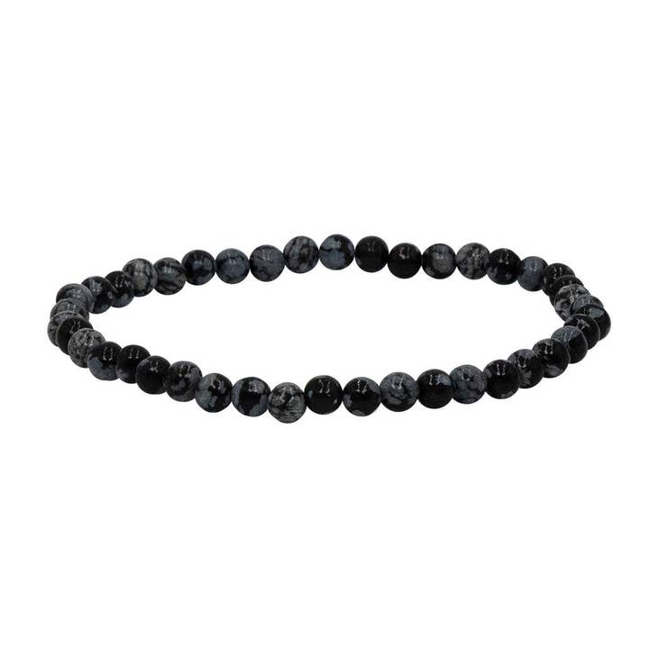 Mini Gemstone Bracelet featuring a classic beaded design with small gemstones in neutral tones.