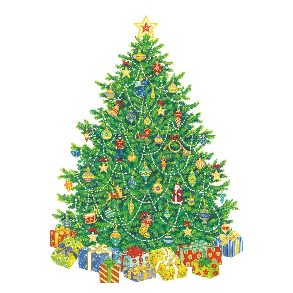 Die-cut hanging gift tag ornament printed on high-quality cardstock with a decorative silhouette.