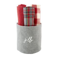 Tartan Towel Bucket