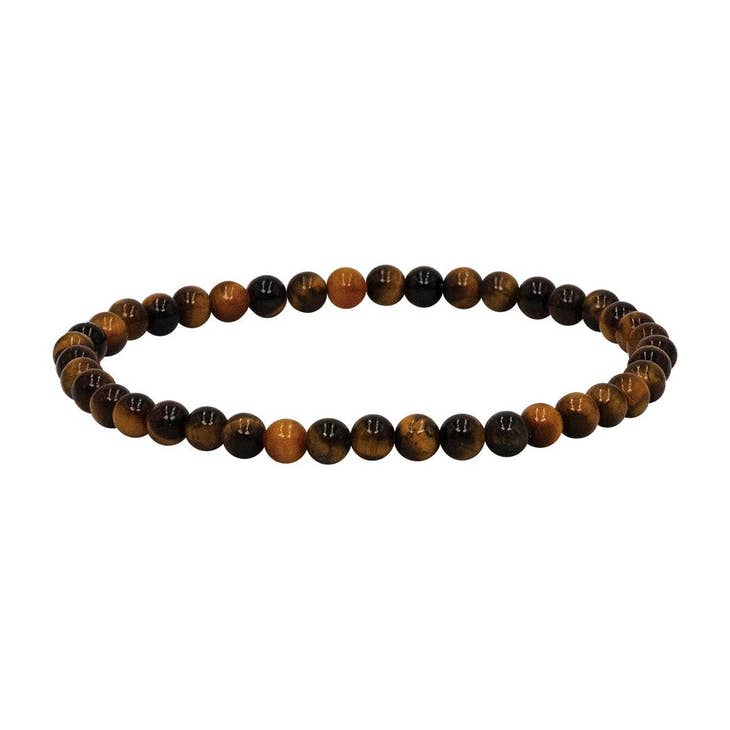 Mini Gemstone Bracelet featuring a classic beaded design with small gemstones in neutral tones.