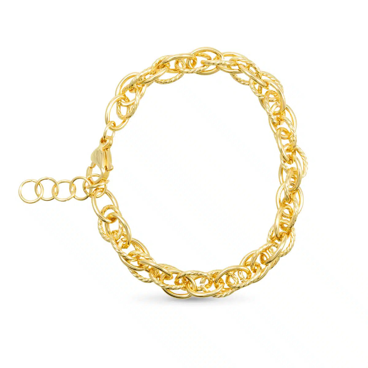 Bella Bracelet Gold featuring a thick, polished gold chain with an adjustable lobster clasp.