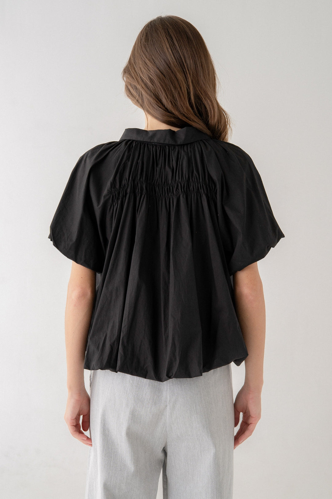 Stella Puff Sleeve Blouse With Gathered Bodice