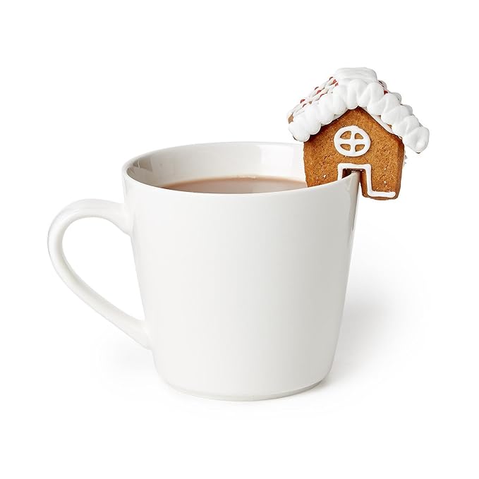 Gingerbread house cookie mug huggers in a gift box
