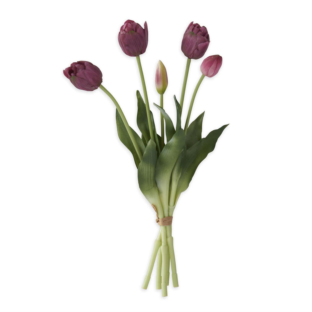 15 Inch Real Touch Tulip Bud & Bloom Bundle UV Protected