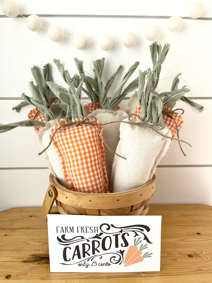Rustic Fabric Regular Carrots  - Sold Individually