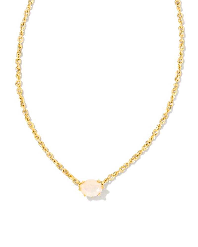 Purple crystal pendant on a yellow gold over brass chain necklace with lobster clasp