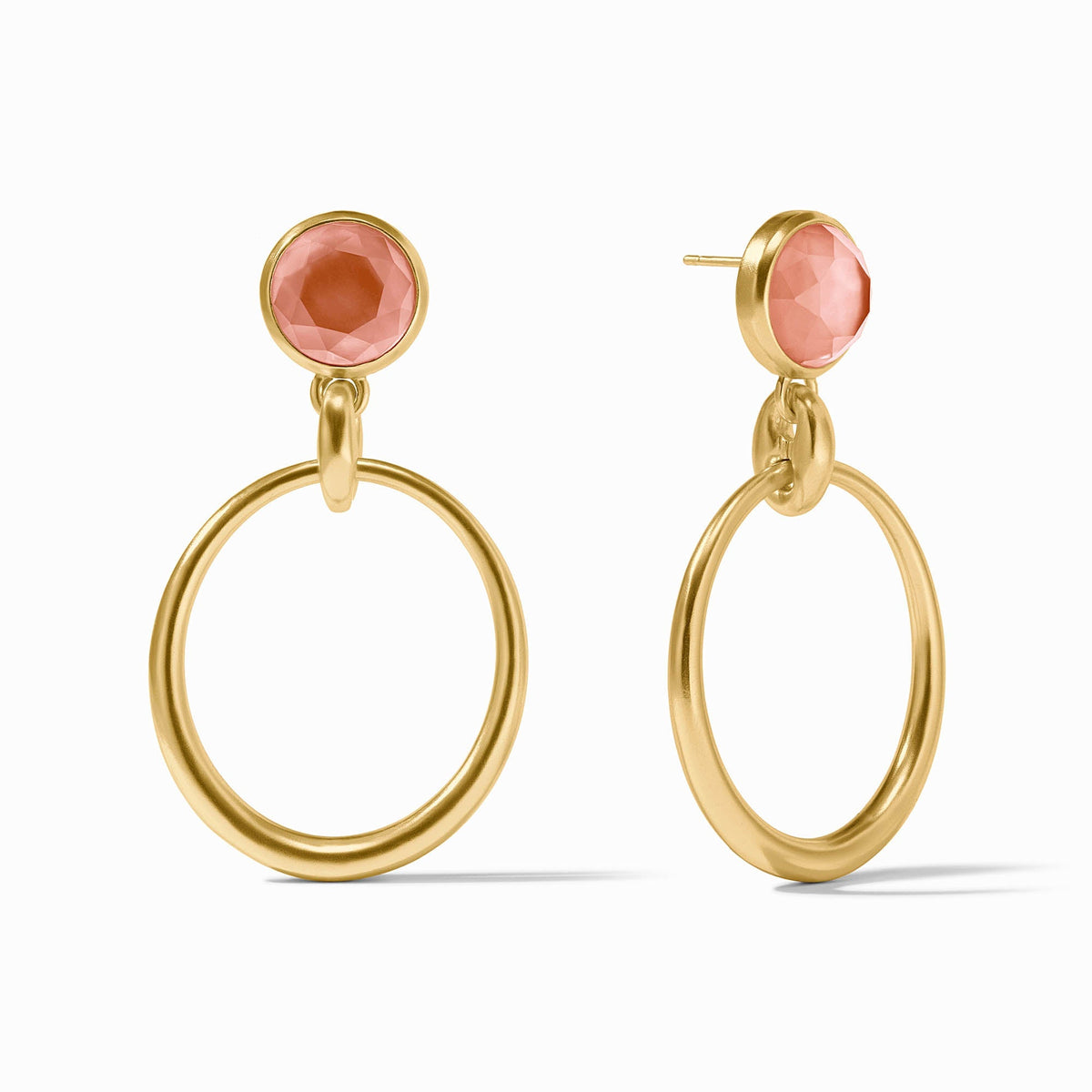 Laguna statement earring with imported glass stone in gold-tone finish