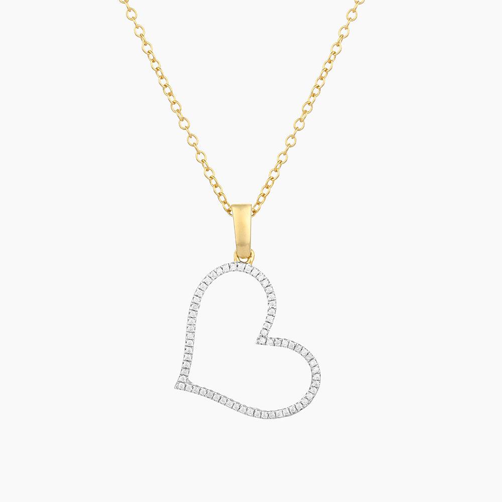 Genuine heart-shaped pendant necklace on a silver chain with lobster closure.