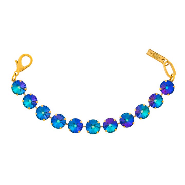 Antique gold plated brass Croatia bracelet with high-quality crystals