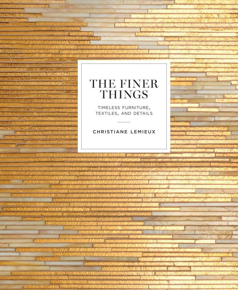 The Finer Things book cover with gold and cream horizontal textured background.