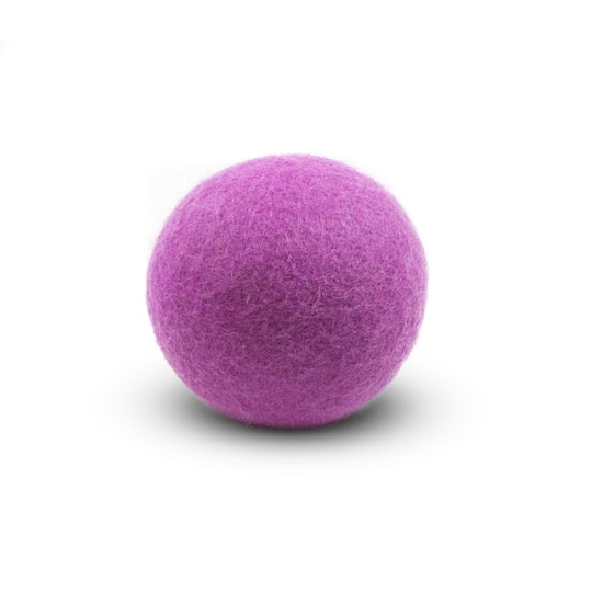 Single white eco dryer ball with a smooth round shape.
