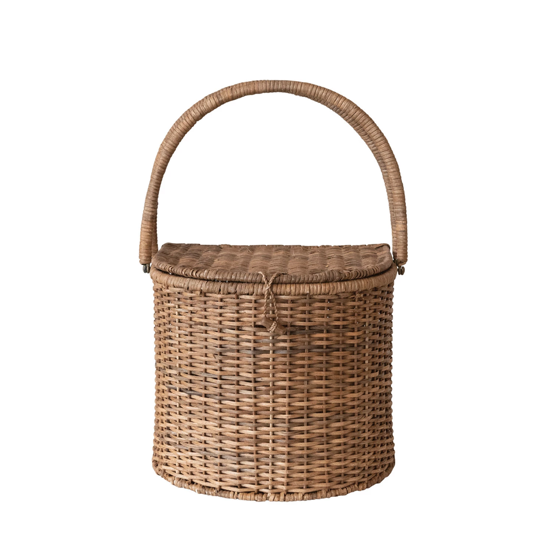 Wicker Picnic Basket with Handles